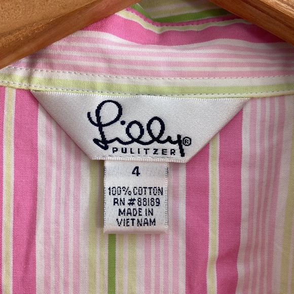 Vintage Lilly Pulitzer Candy Stripe Button Up, 4 - Picture 4 of 9